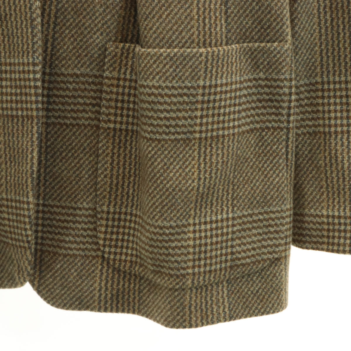 Emporio Armani エンポリオアルマーニ 90s イタリア製 カシミヤブレンド オールド チェック柄 テーラードジャケット 40 ベージュ系 レディース