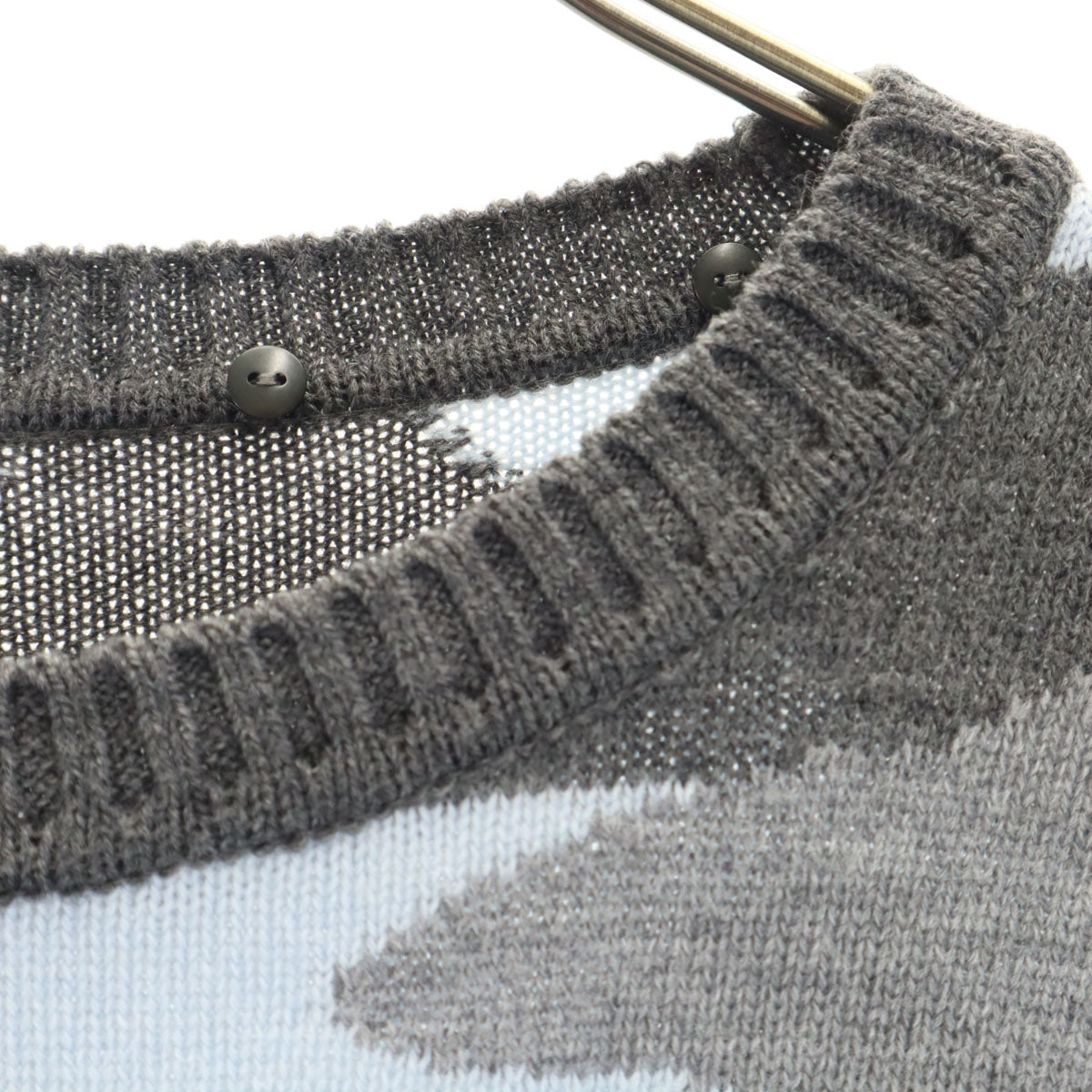 Leilian レリアン 日本製 ウールブレンド 長袖 セーター 13 グレー