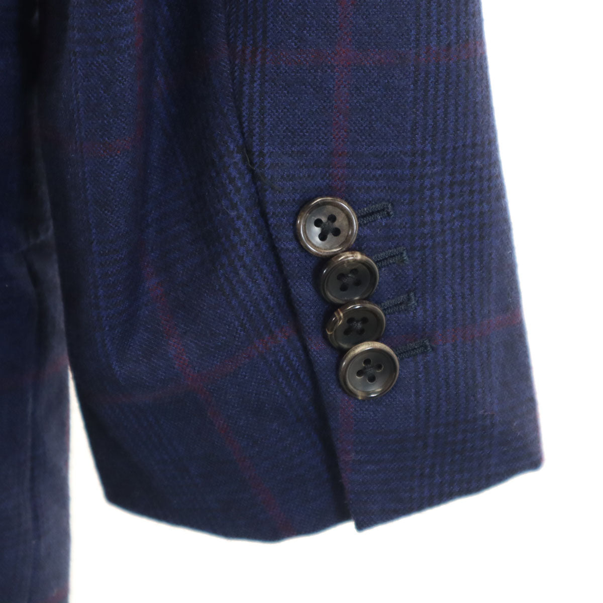 BLION ブリオン チェック柄 テーラードジャケット ネイビー メンズ