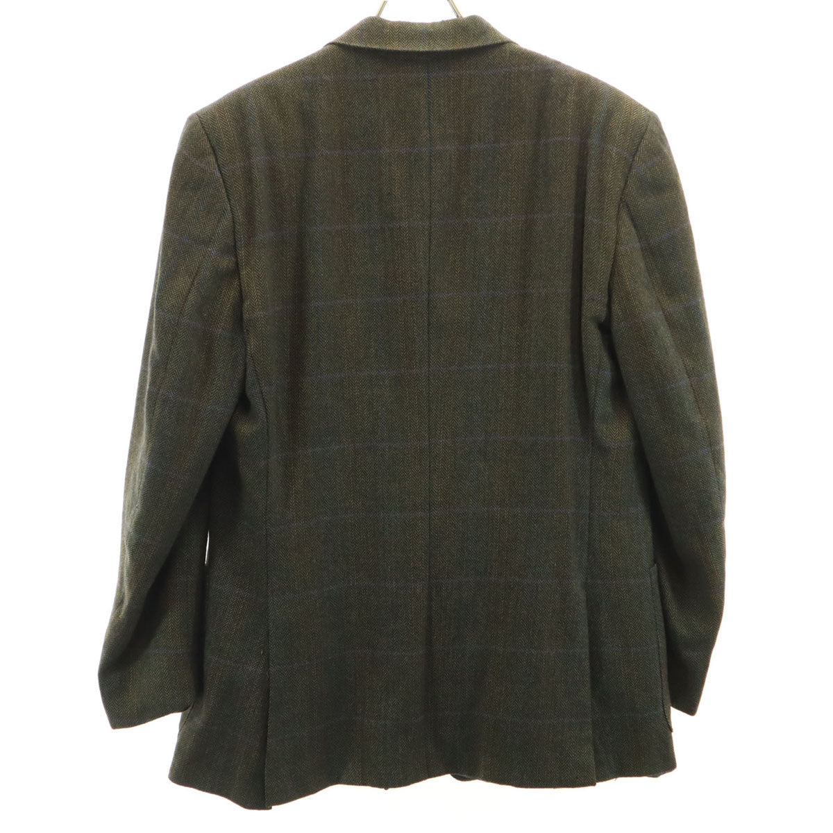 Ermenegildo Zegna エルメネジルドゼニア ヘリンボーン柄 テーラードジャケット 52 グリーン系 メンズ
