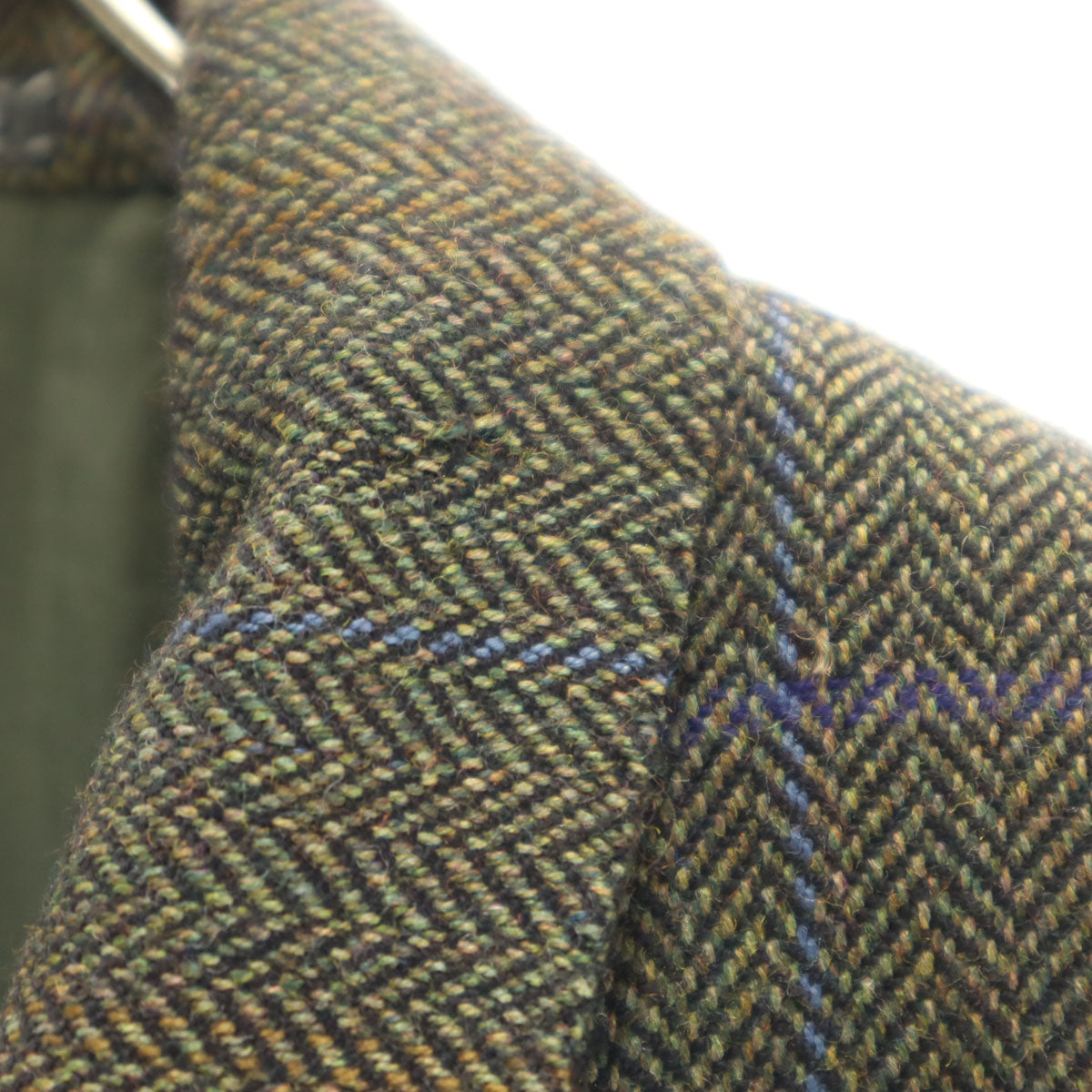 Ermenegildo Zegna エルメネジルドゼニア ヘリンボーン柄 テーラードジャケット 52 グリーン系 メンズ