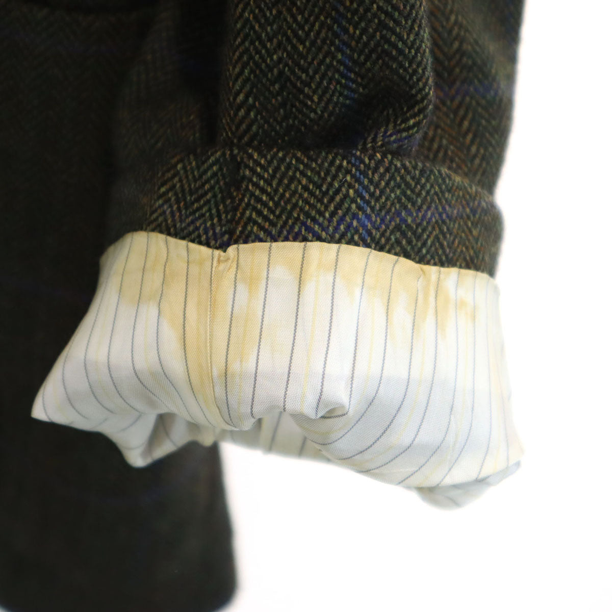 Ermenegildo Zegna エルメネジルドゼニア ヘリンボーン柄 テーラードジャケット 52 グリーン系 メンズ