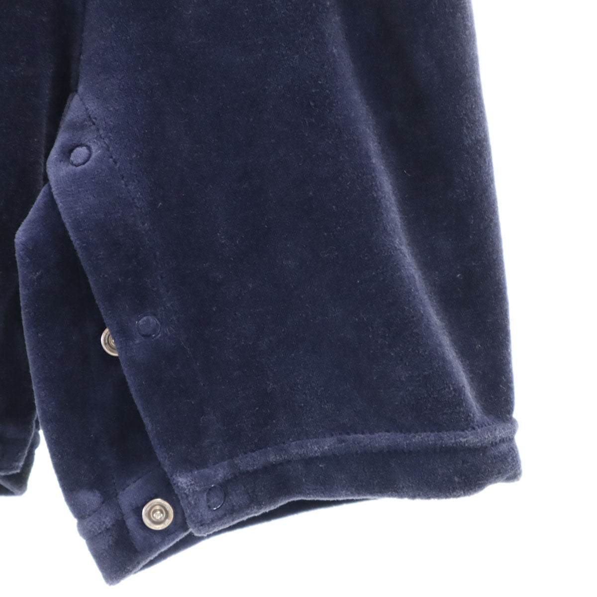 CELINE セリーヌ 日本製 長袖 ベロア カーディガン 90 ネイビー ロンパース セット キッズ