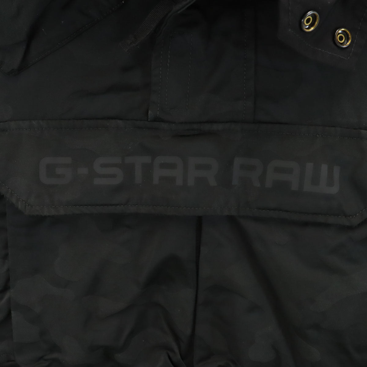 G-STAR RAW ジースターロウ カモフラ柄 アノラックパーカー XL ブラック プルオーバー 迷彩 メンズ