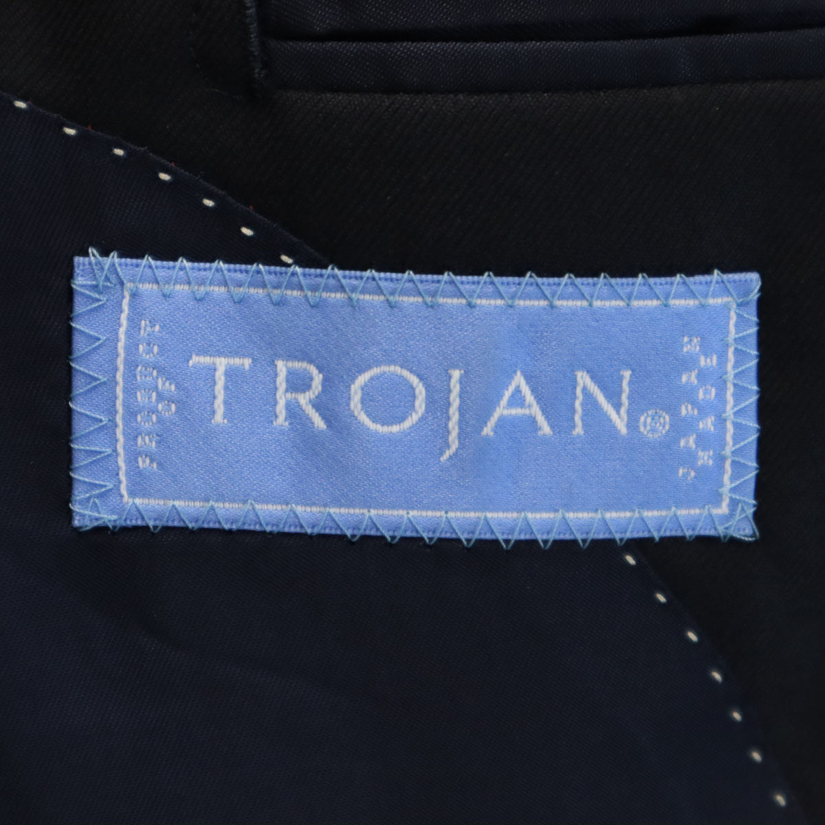 TROJAN トロージャン 日本製 ロロピアーナ生地 スーツ 上下 セットアップ AB5 ネイビー オールシーズン メンズ