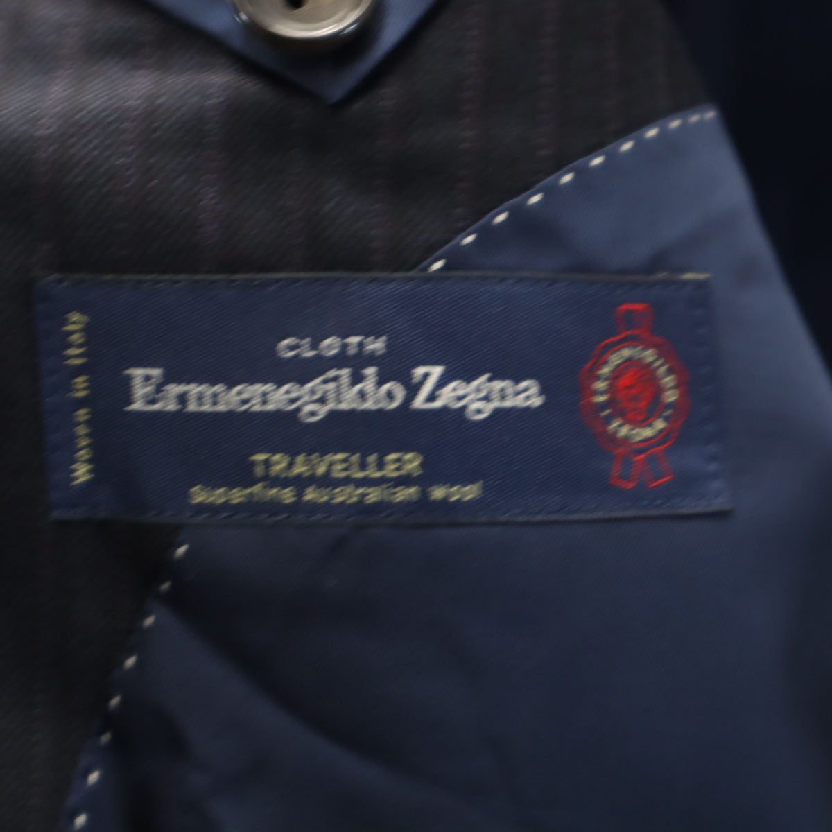 TROJAN トロージャン 日本製 ストライプ柄 エルメネジルドゼニア生地 スーツ 上下 セットアップ AB5 ネイビー メンズ