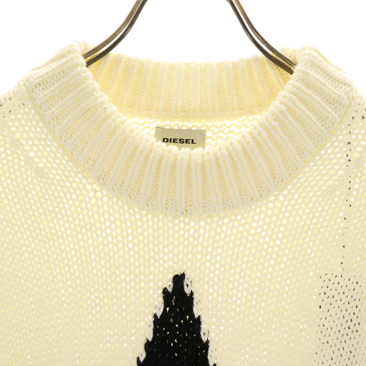 未使用 DIESEL ディーゼル スター 長袖 セーター S オフホワイト レディース