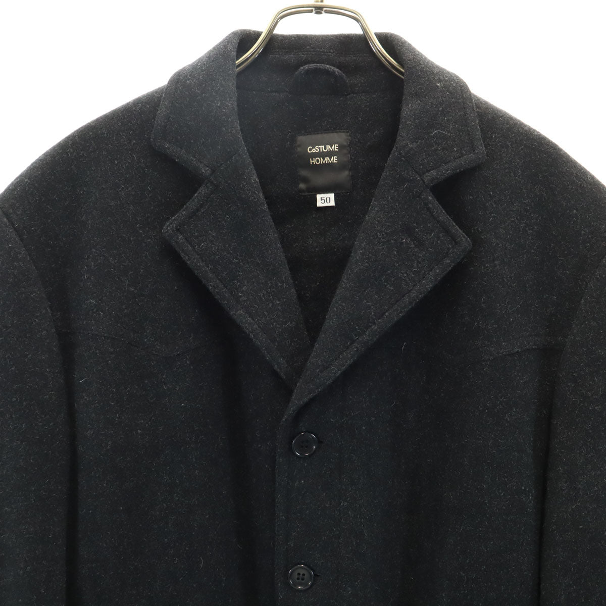 CoSTUME HOMME コスチュームオム イタリア製 メルトン ジャケット 50 ブラック メンズ