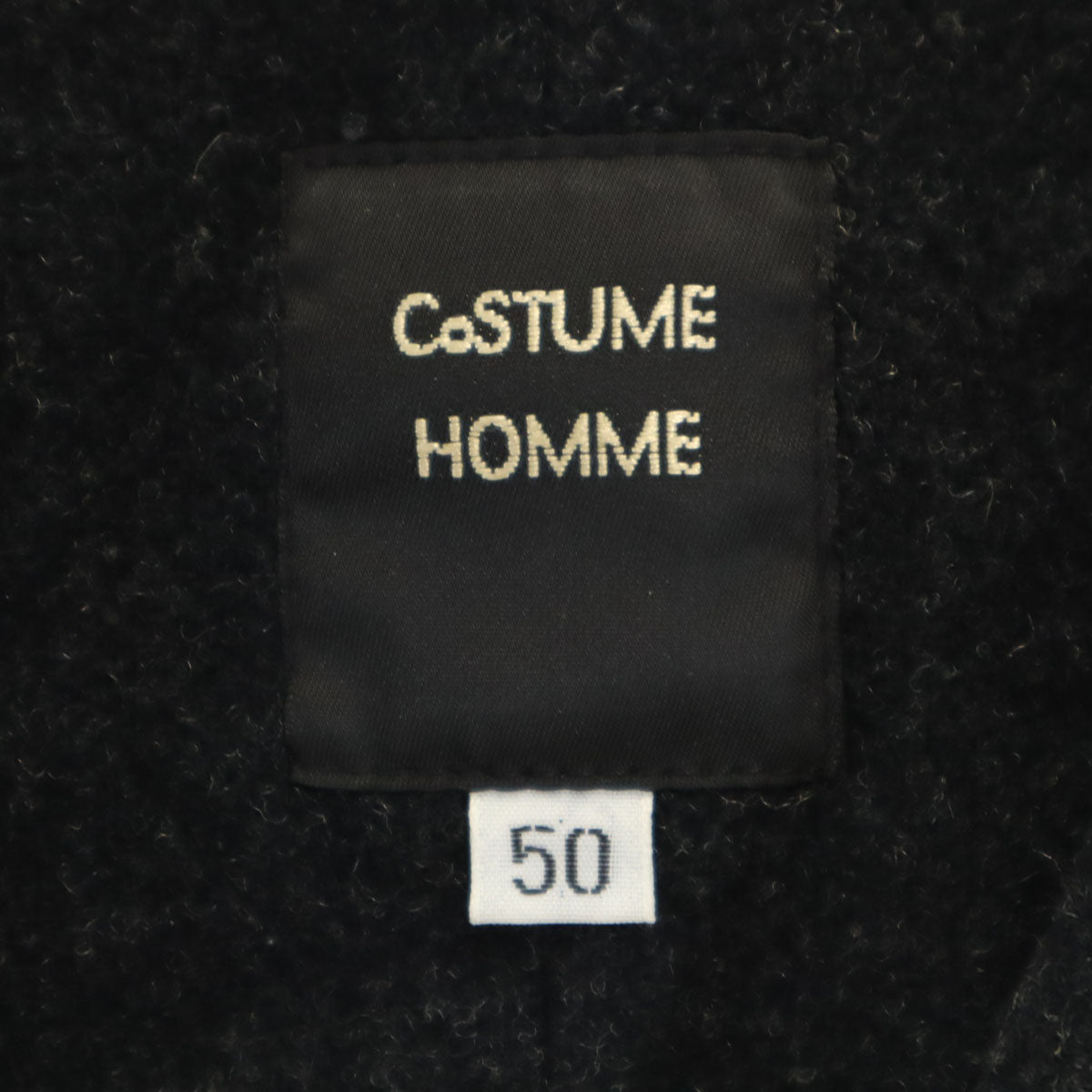 CoSTUME HOMME コスチュームオム イタリア製 メルトン ジャケット 50 ブラック メンズ