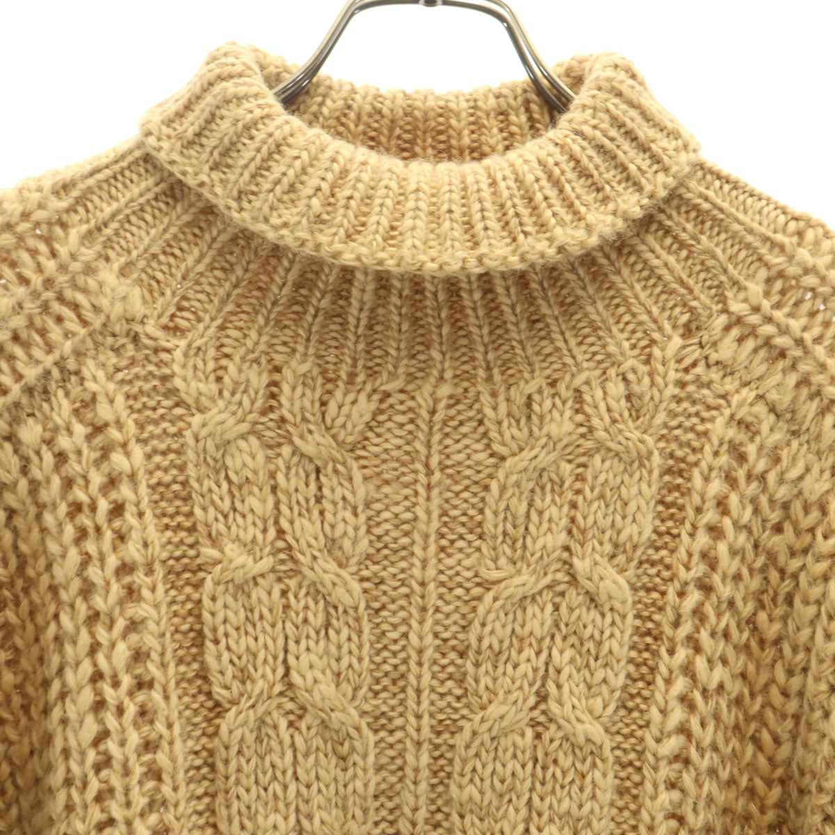 Alan Paine アランペイン 80s 90s イングランド製 オールド 長袖 タートルネック セーター 46 ベージュ ニット メンズ