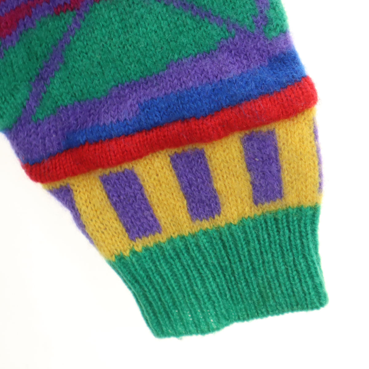 Zie Zae DESIGNER KNITWEAR 90s オールド 3D 長袖 セーター M ブルー系 ニット メンズ