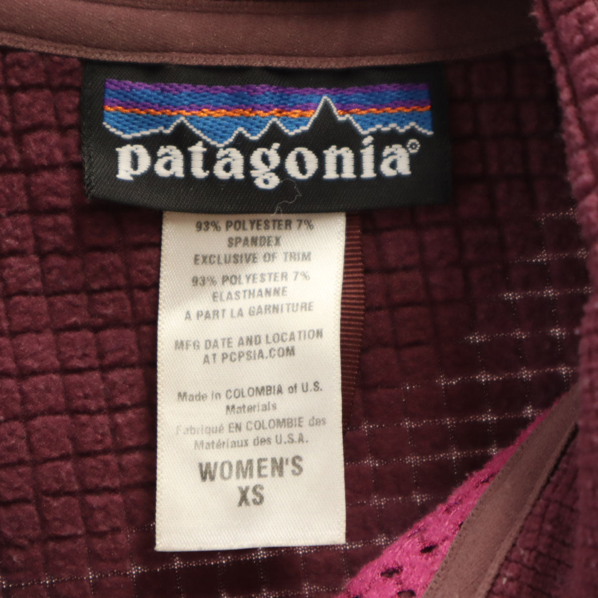 patagonia パタゴニア ハーフジップ ジャケット XS パープル系 40075 プルオーバー 裏起毛 レディース