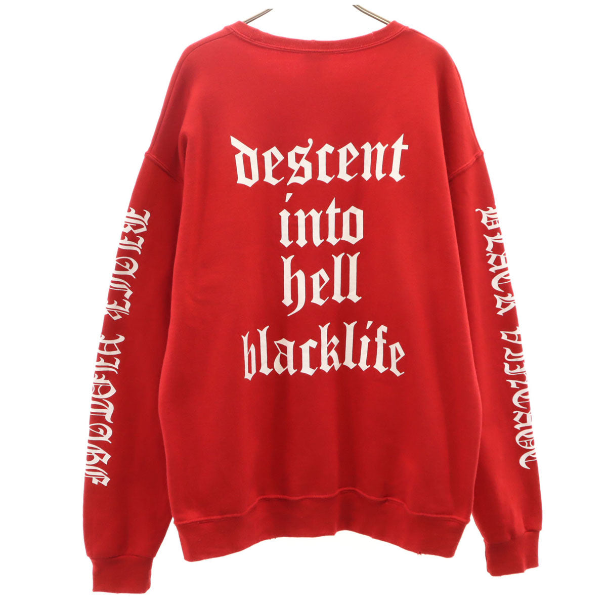 美品 JERZEES ジャージーズ オールド バックプリント 長袖 スウェット トレーナー L レッド系 裏起毛 メンズ