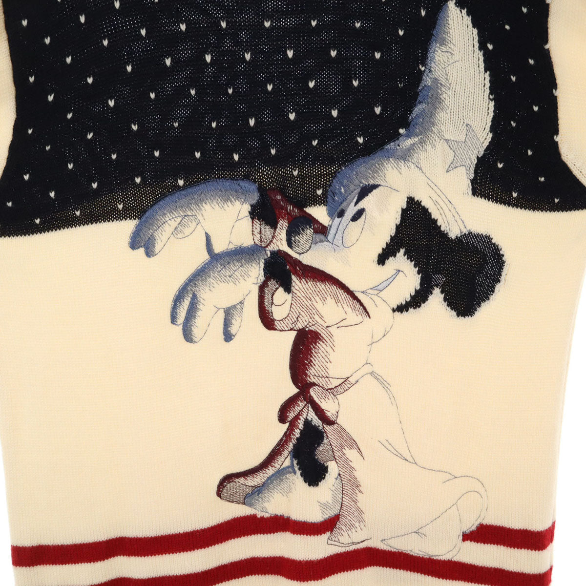 ICEBERG HISTORY アイスバーグ ヒストリー DISNEY ディズニー コラボ イタリア製 ミッキーマウス 長袖 セーター 42 アイボリー ニット メンズ