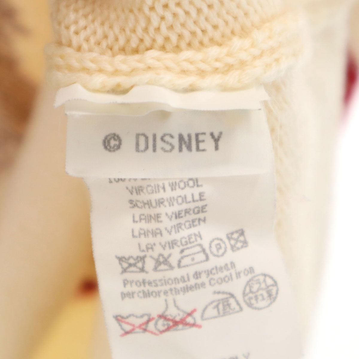 ICEBERG HISTORY アイスバーグ ヒストリー DISNEY ディズニー コラボ イタリア製 ミッキーマウス 長袖 セーター 42 アイボリー ニット メンズ