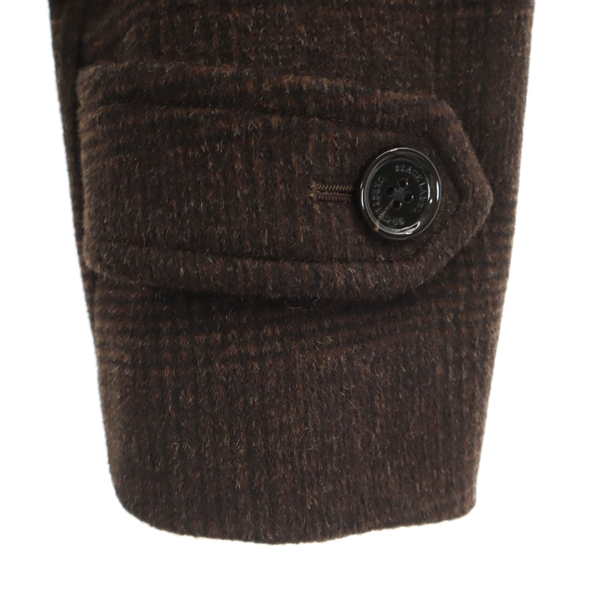 BLACK LABEL CRESTBRIDGE ブラックレーベルクレストブリッジ チェック柄 ウールコート L ブラウン メンズ