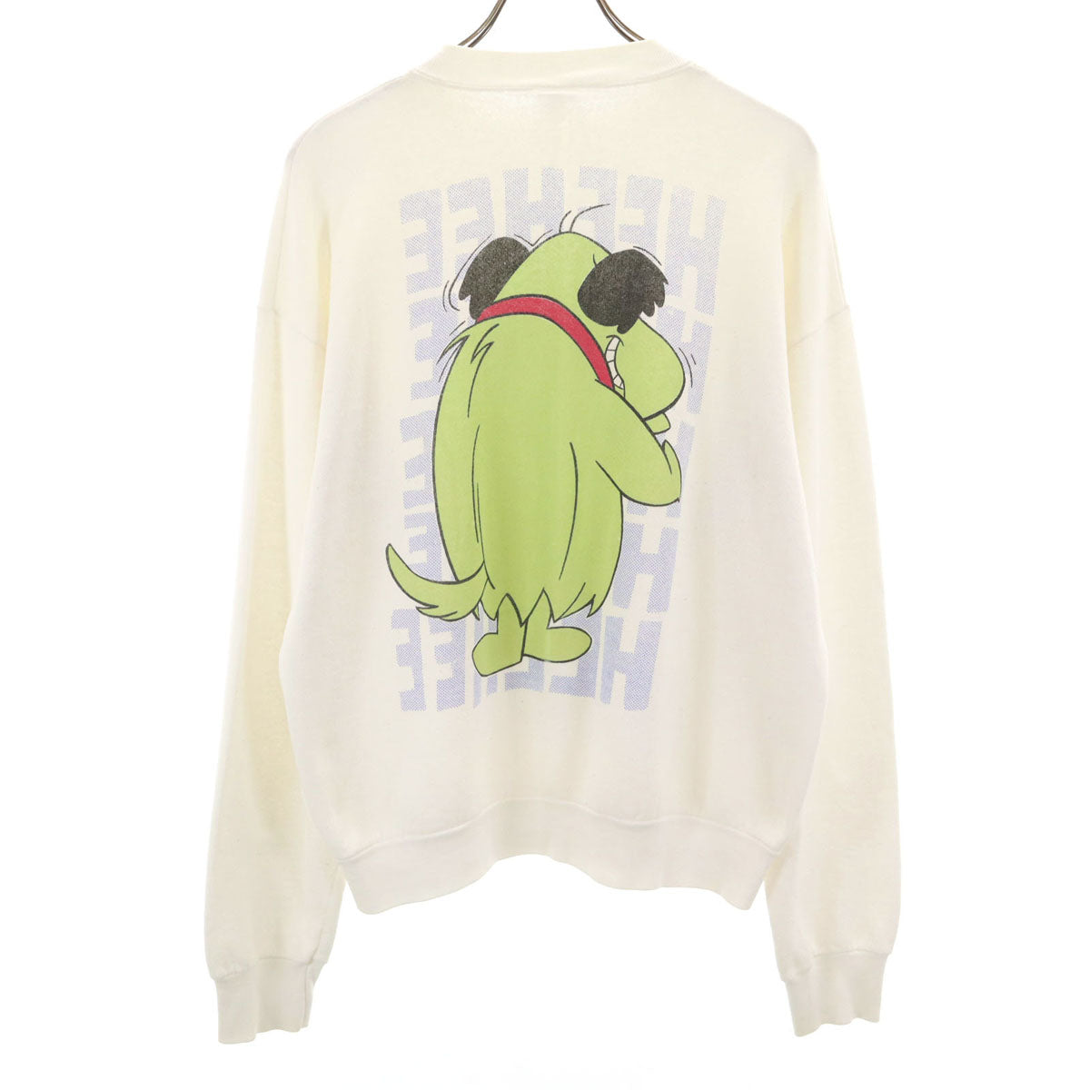 FRUIT OF THE LOOM フルーツオブザルーム 90s USA製 オールド チキチキマシン猛レース ケンケン 長袖 スウェット トレーナー L ホワイト メンズ