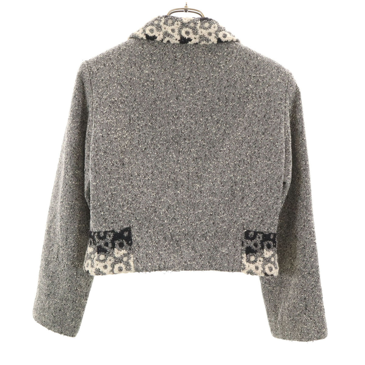 KENZO ケンゾー 90s フランス製 オールド ツイードジャケット 40 グレー レディース