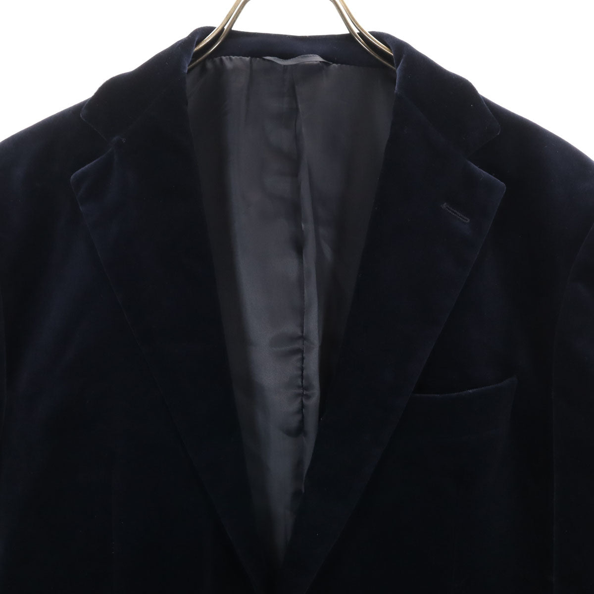 23ku HOMME 23区オム ベロア テーラードジャケット 48 ネイビー メンズ