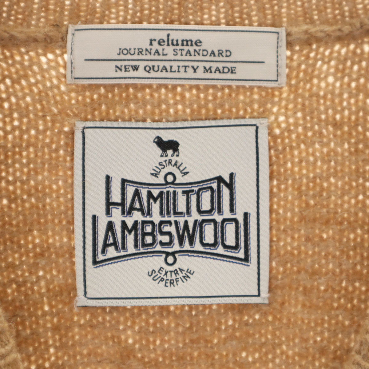 relume JOURNAL STANDARD レリューム ジャーナルスタンダード 長袖 セーター M ベージュ ニット メンズ