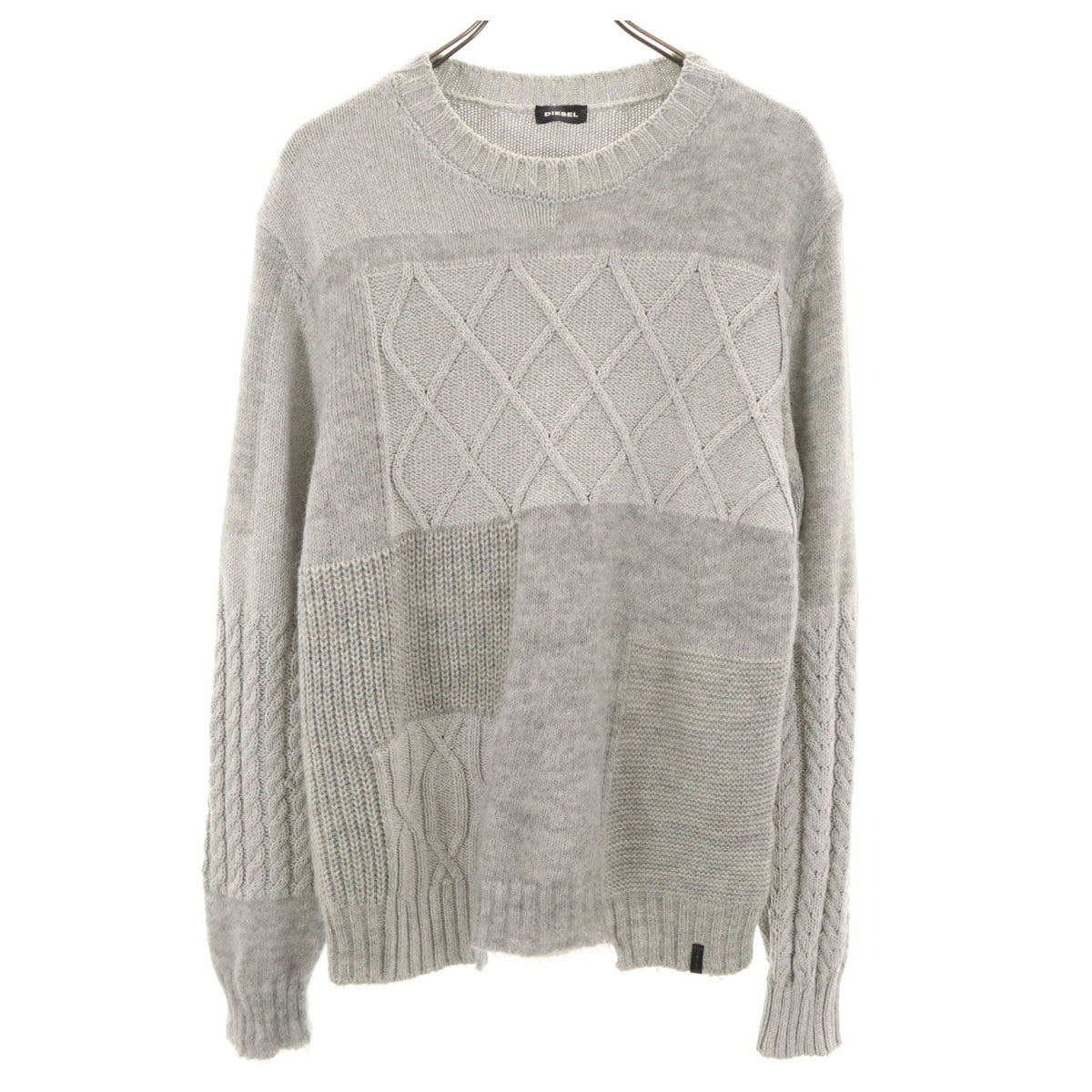 DIESEL ディーゼル 長袖 セーター M グレー ニット メンズ