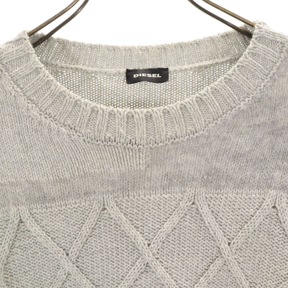 DIESEL ディーゼル 長袖 セーター M グレー ニット メンズ
