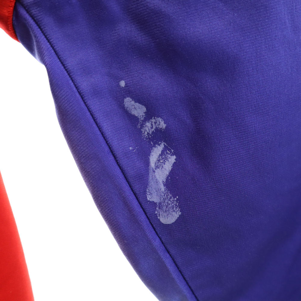 adidas アディダス 80s ヴィンテージ 万国旗タグ マルチカラー トレフォイルロゴ トラックジャケット M フード欠損 メンズ