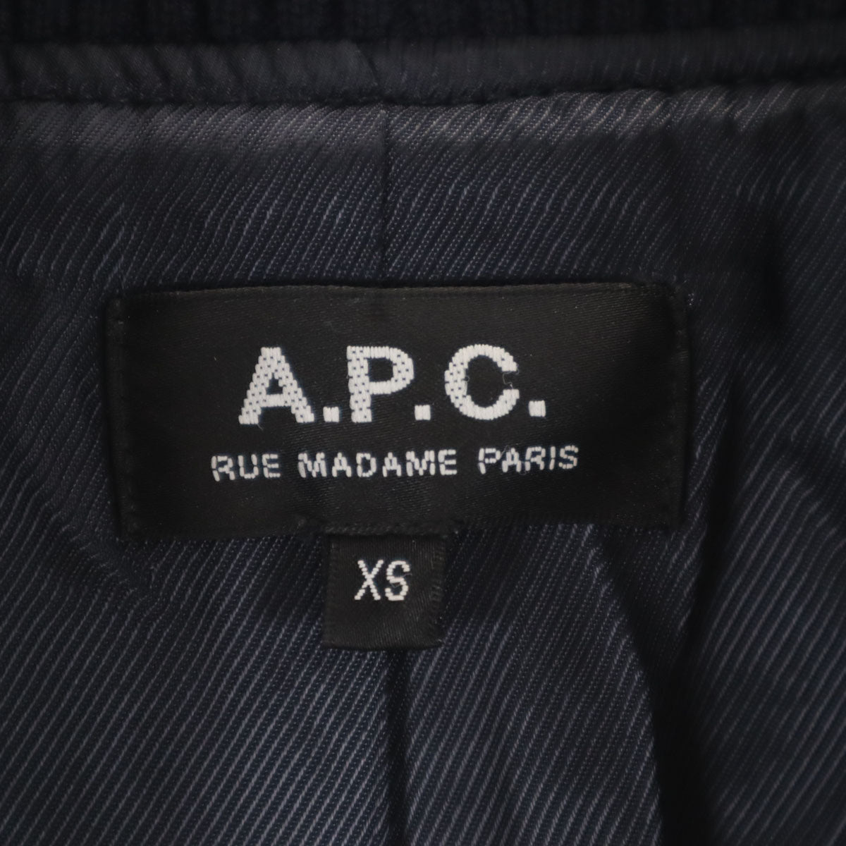A.P.C. アーペーセー スタジャン XS ネイビー 袖レザー レディース