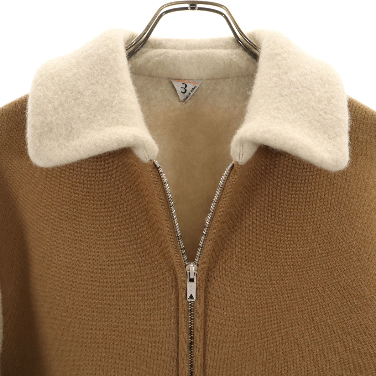 美品 FilMelange フィルメランジェ 日本製 ムートンジャケット 3 ベージュ系 ヤク裏毛 メンズ