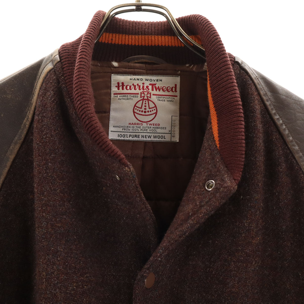 Paul Smith JEANS ポールスミスジーンズ スタジャン L ブラウン系 ハリスツイード 袖レザー メンズ