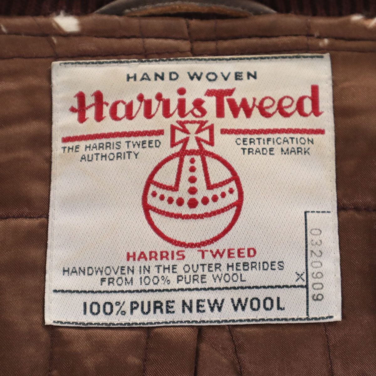Paul Smith JEANS ポールスミスジーンズ スタジャン L ブラウン系 ハリスツイード 袖レザー メンズ