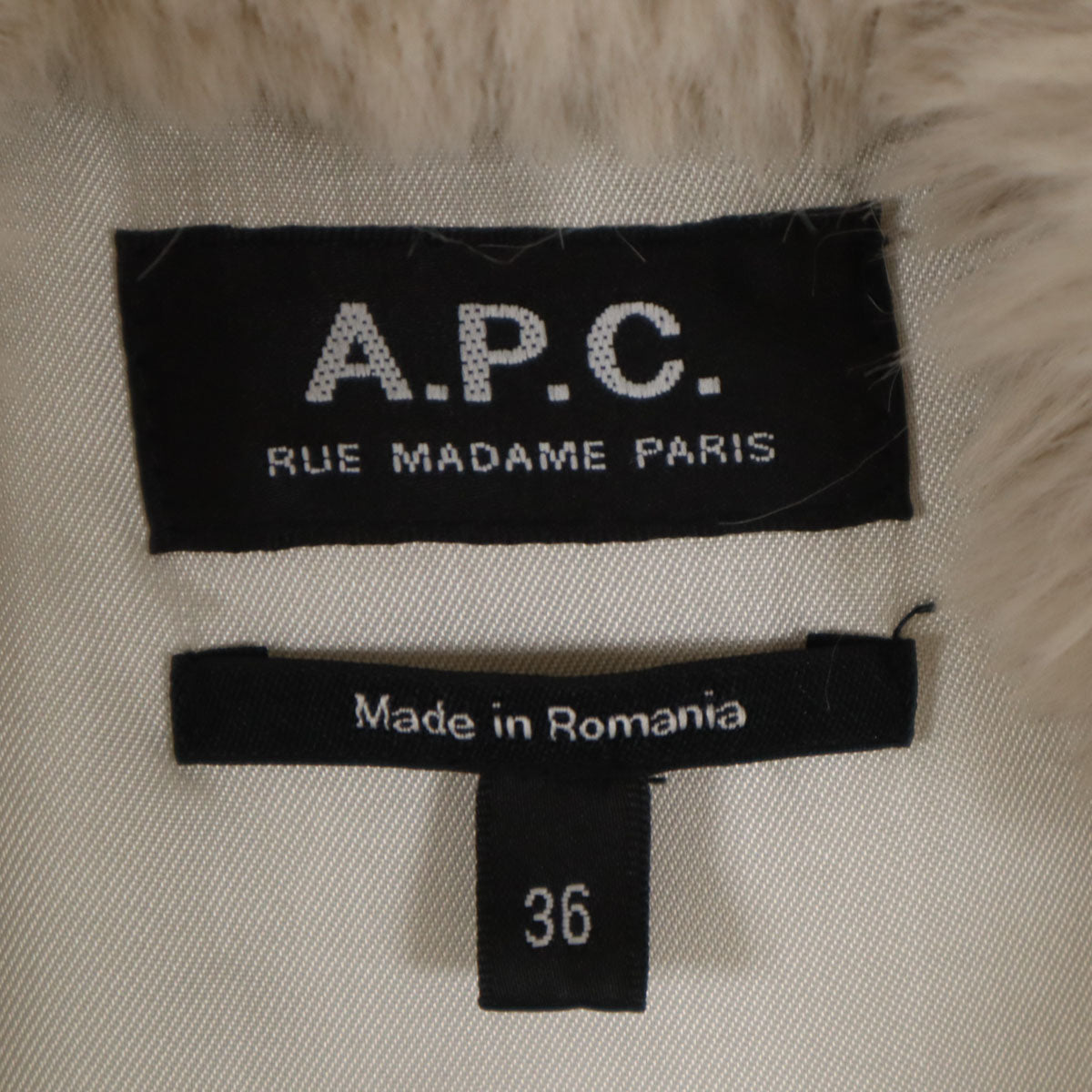 A.P.C. アーペーセー ファーベスト 36 ベージュ系 レディース