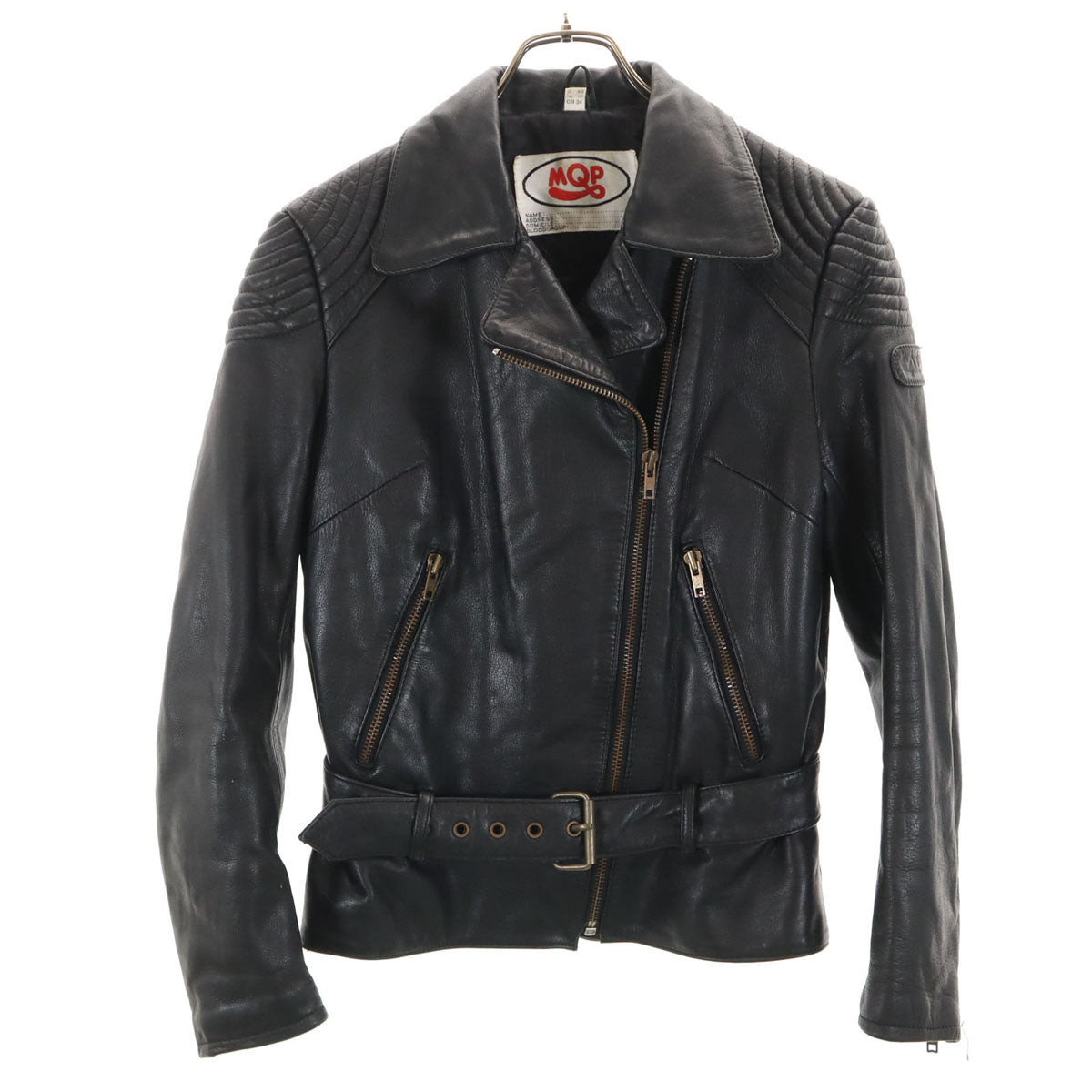 MQP レザー ライダースジャケット 40 ブラック メンズ