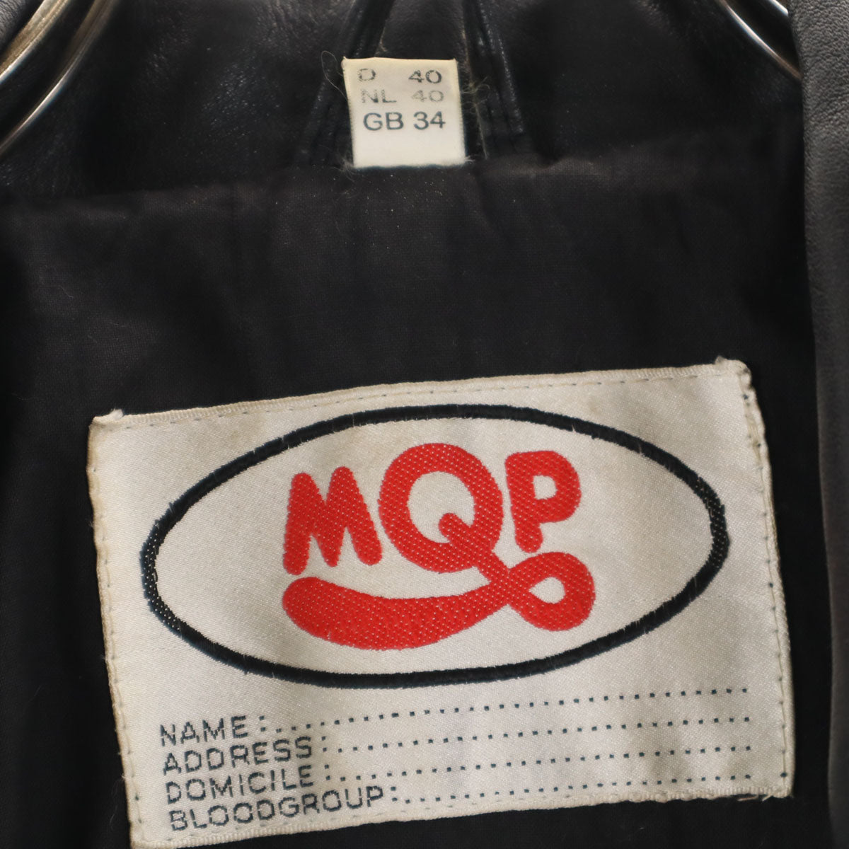 MQP レザー ライダースジャケット 40 ブラック メンズ