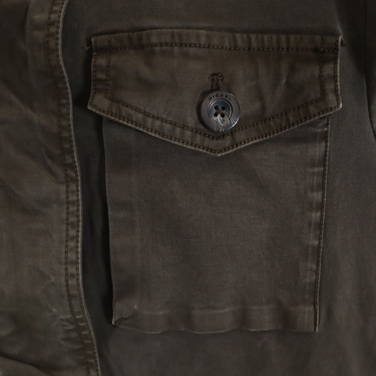 DIESEL ディーゼル ニット切替 ミリタリージャケット XS ブラウン レディース