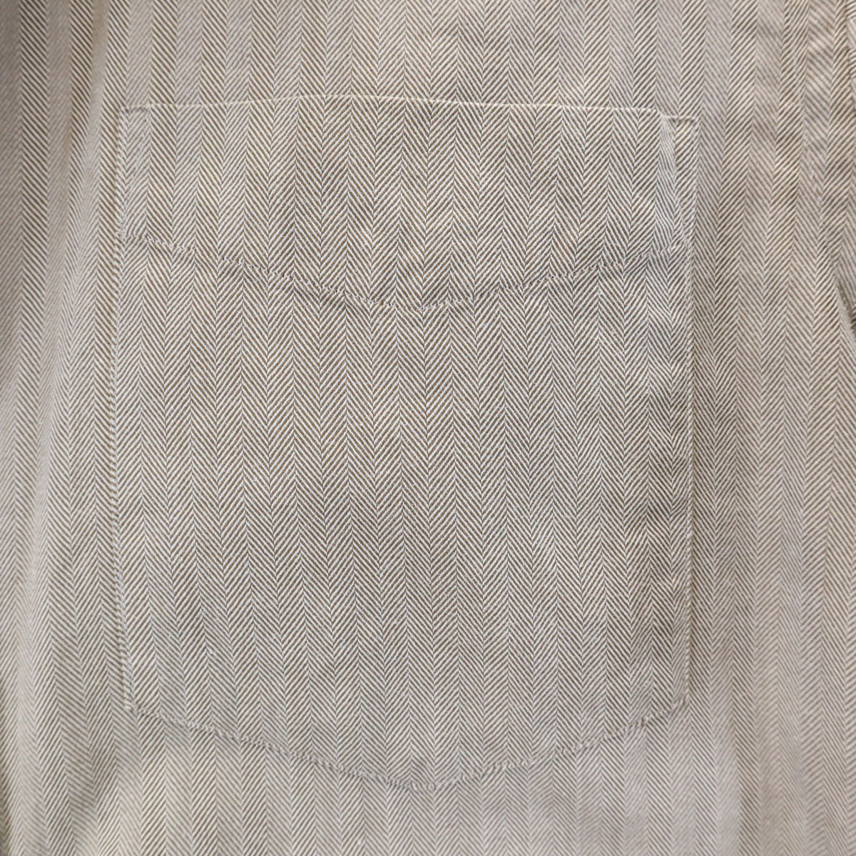 BURBERRY LONDON バーバリーロンドン 日本製 ヘリンボーン 長袖 シャツ 37-78 グレージュ 三陽商会 メンズ