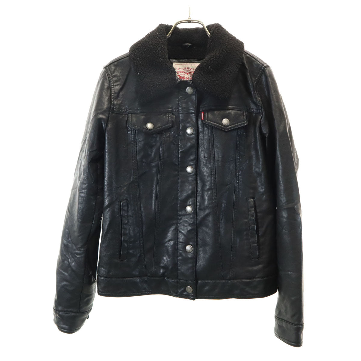 Levi's リーバイス フェイク レザージャケット M ブラック レディース