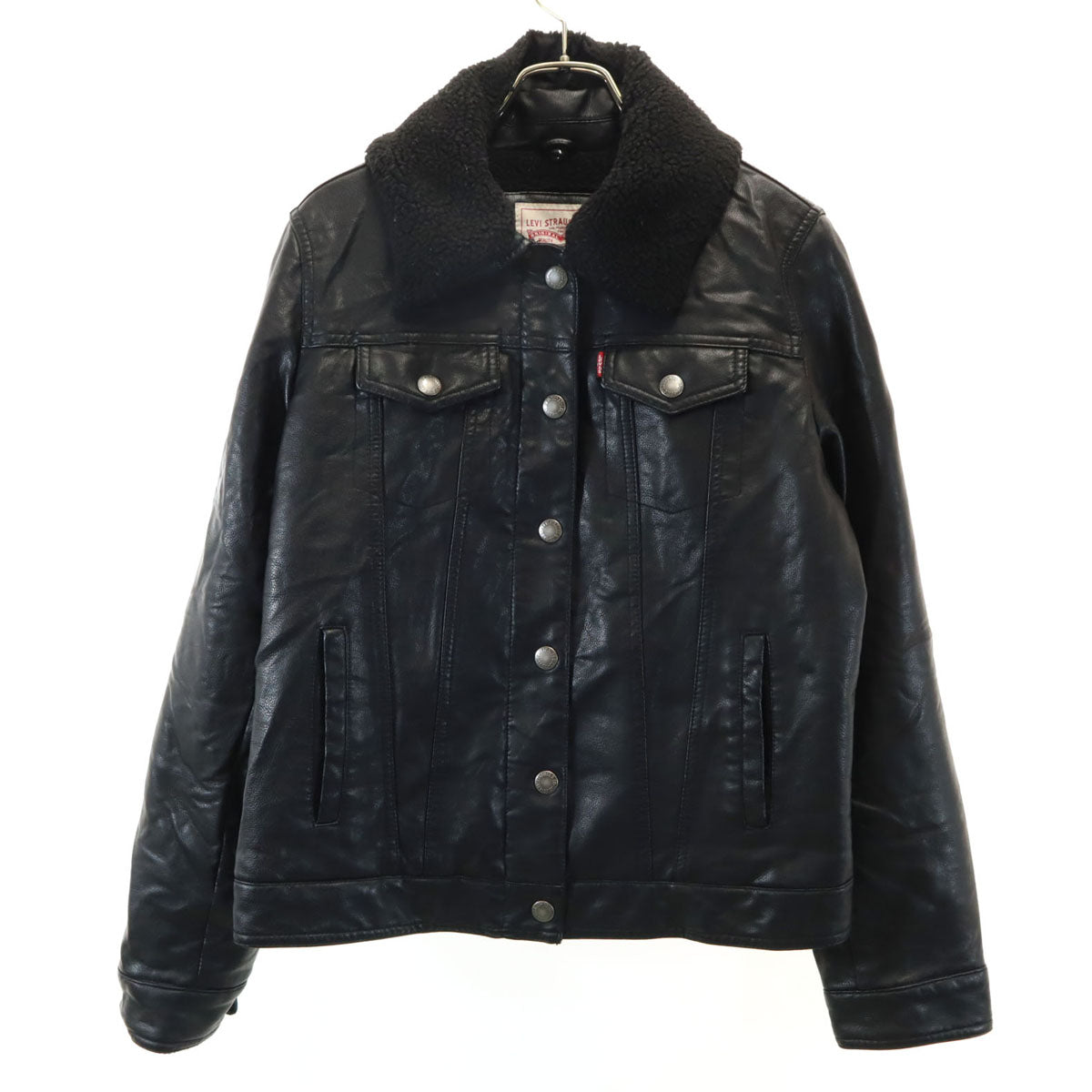 Levi's リーバイス フェイク レザージャケット M ブラック レディース