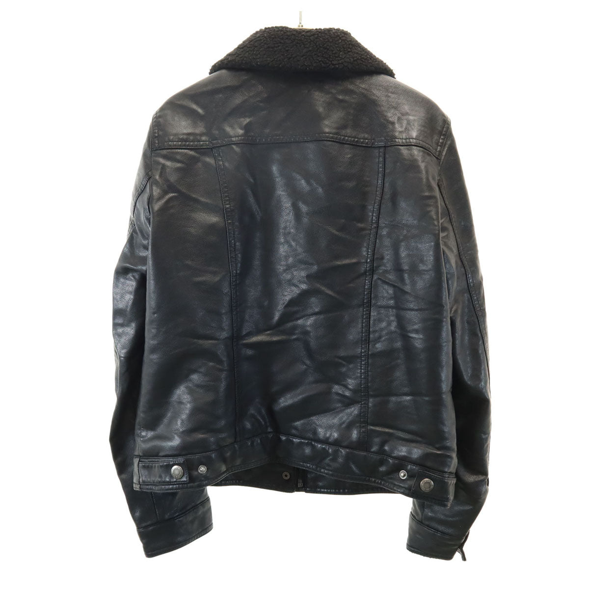Levi's リーバイス フェイク レザージャケット M ブラック レディース