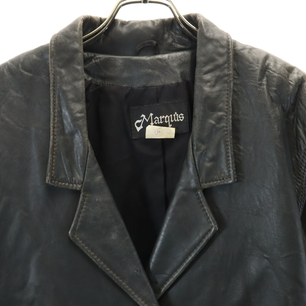MARQUIS マーキス レザージャケット 6 チャコールブラック レディース