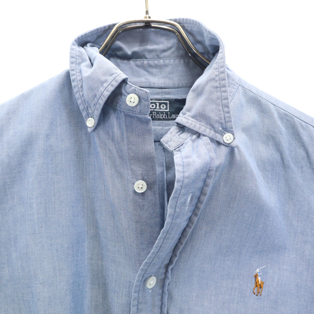 Polo by Ralph Lauren ポロバイラルフローレン 長袖 ボタンダウンシャツ M ブルーグレー メンズ