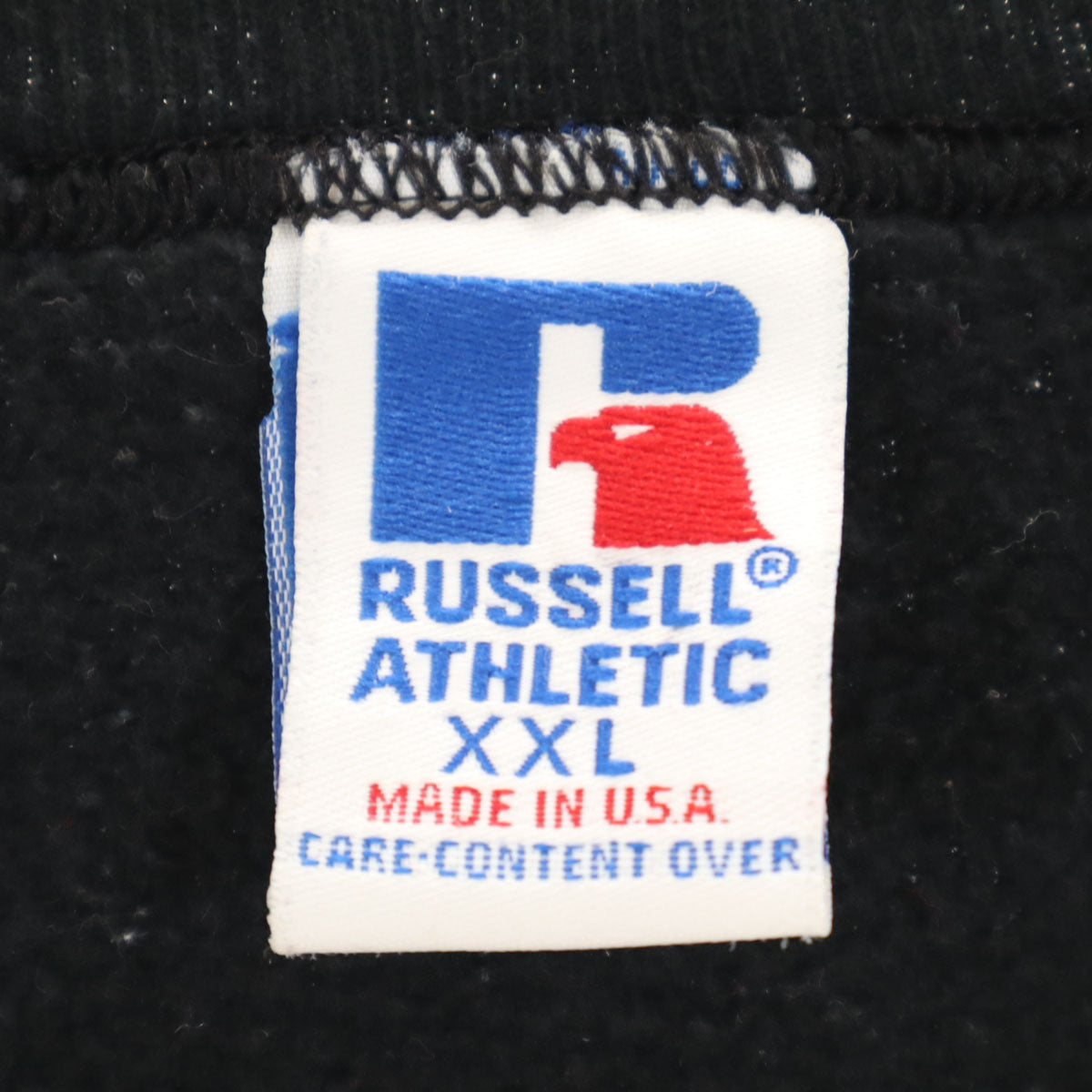 Russell Athletic ラッセルアスレティック 90s USA製 オールド 長袖 トレーナー XXL ブラック スウェット ビッグサイズ 裏起毛 メンズ