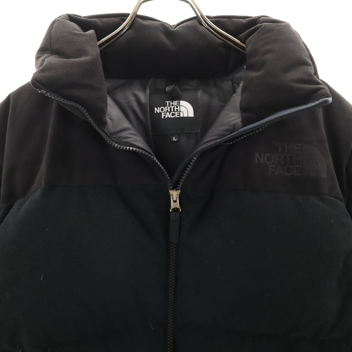 美品 THE NORTH FACE ノースフェイス 23FW コーデュロイ ヌプシ ダウンジャケット L ブラック ND92231R アウトドア メンズ