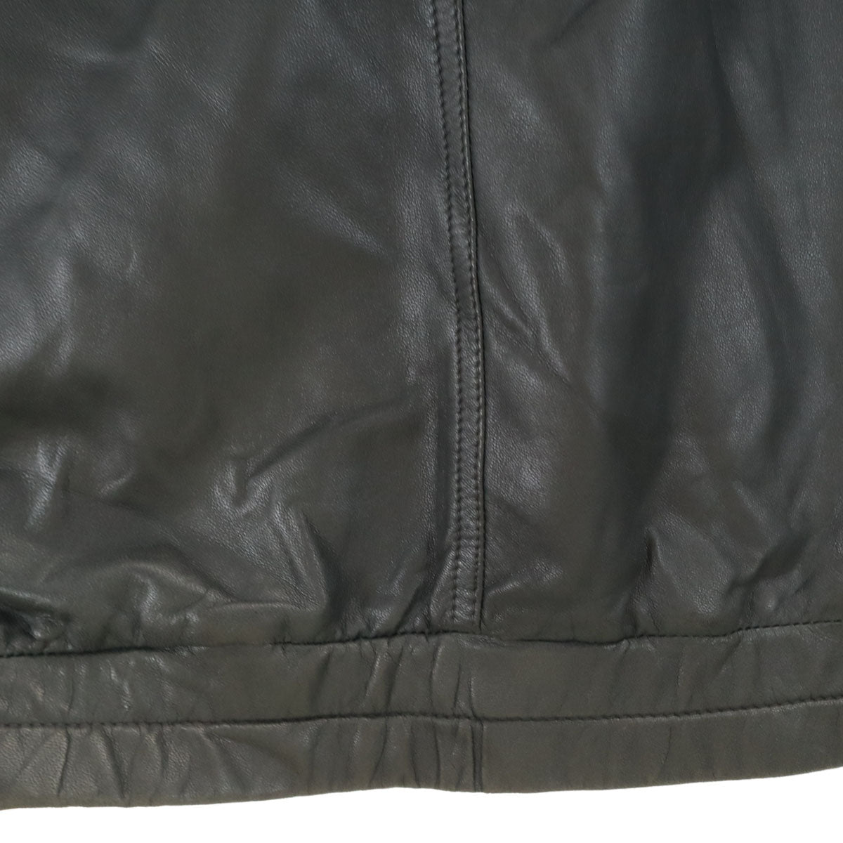 Herno ヘルノ 80s イタリア製 オールド レザージャケット 48 チャコール メンズ