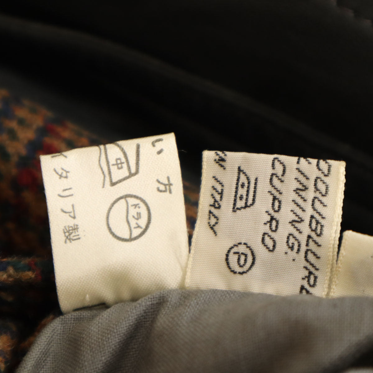 Herno ヘルノ 80s イタリア製 オールド レザージャケット 48 チャコール メンズ