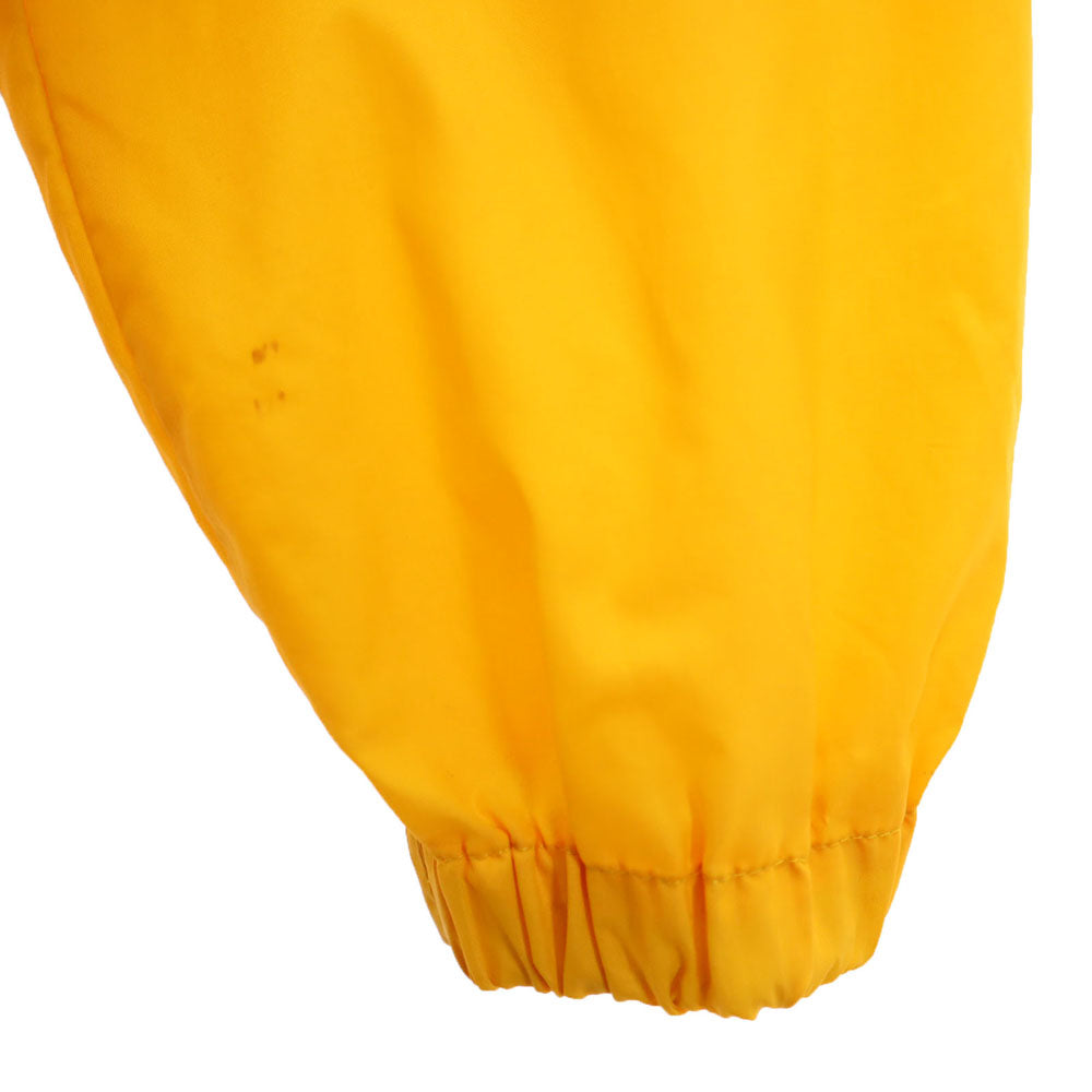 adidas アディダス 70s ヴィンテージ デサント製 トレフォイルロゴ ナイロンジャケット M イエロー フード有り メンズ