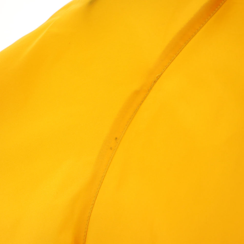 adidas アディダス 70s ヴィンテージ デサント製 トレフォイルロゴ ナイロンジャケット M イエロー フード有り メンズ