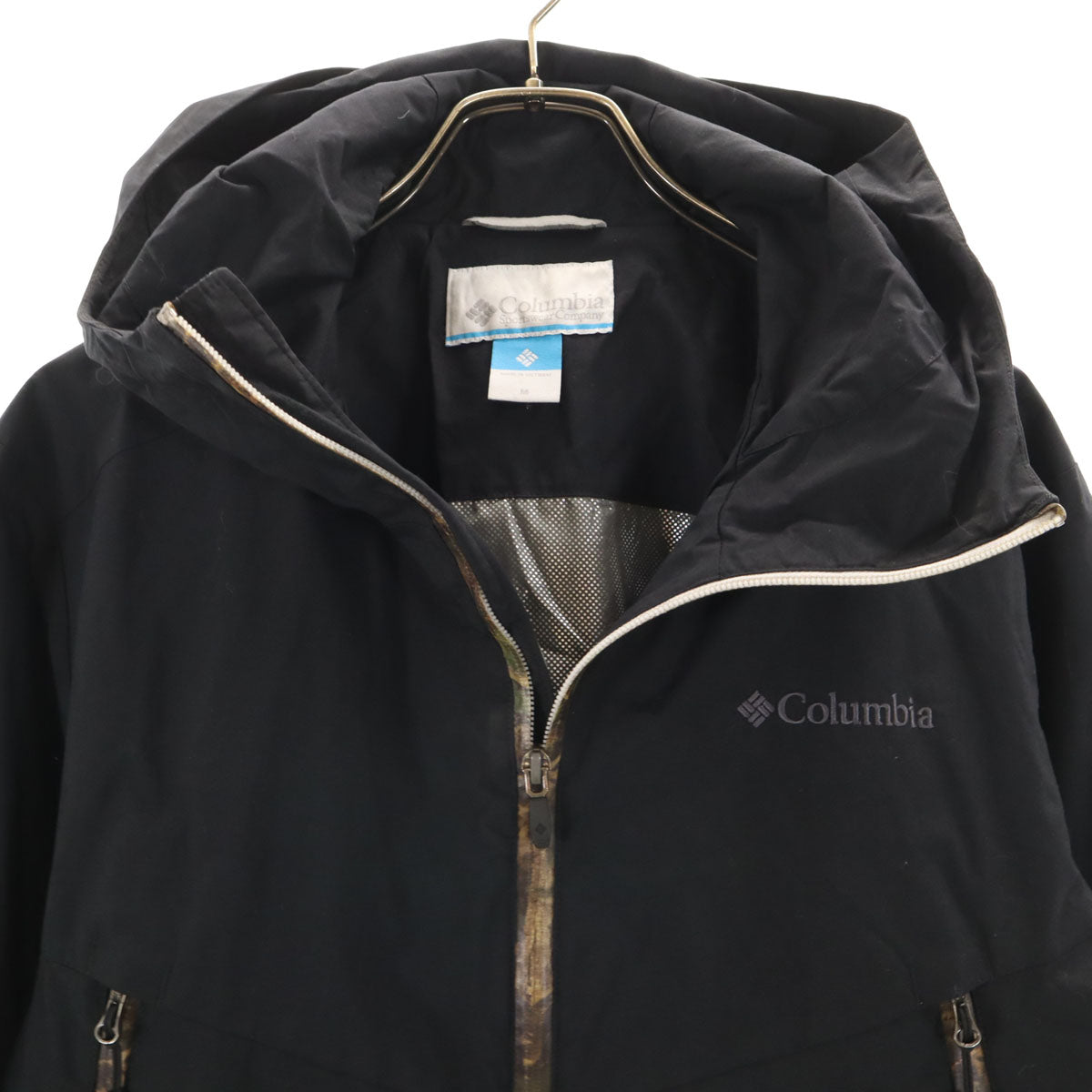 Columbia コロンビア 長袖 デクルーズ サミット パターンド マウンテンパーカー M ブラック アウトドア PM3751 メンズ