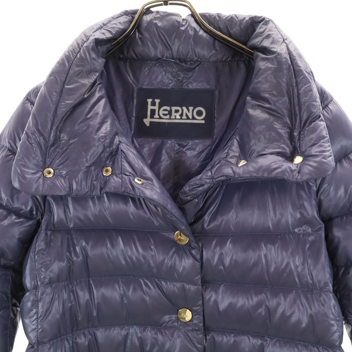 Herno ヘルノ ダウンコート 44 パープル レディース