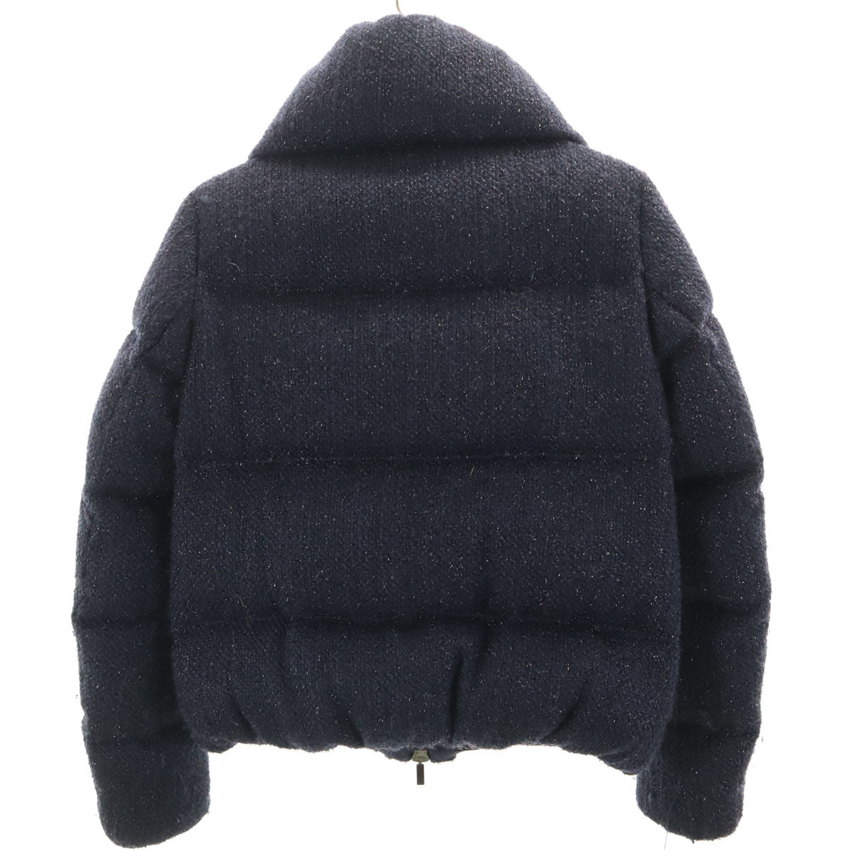 MONCLER モンクレール ハンガリー製 ラメツイード ダウンジャケット 0 ネイビー RATEL レディース